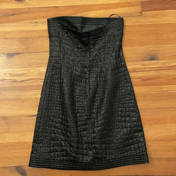 Trina Turk Black Strapless Cocktail Party Dress Womens Size 8 Quilted - Picture 12 of 12
